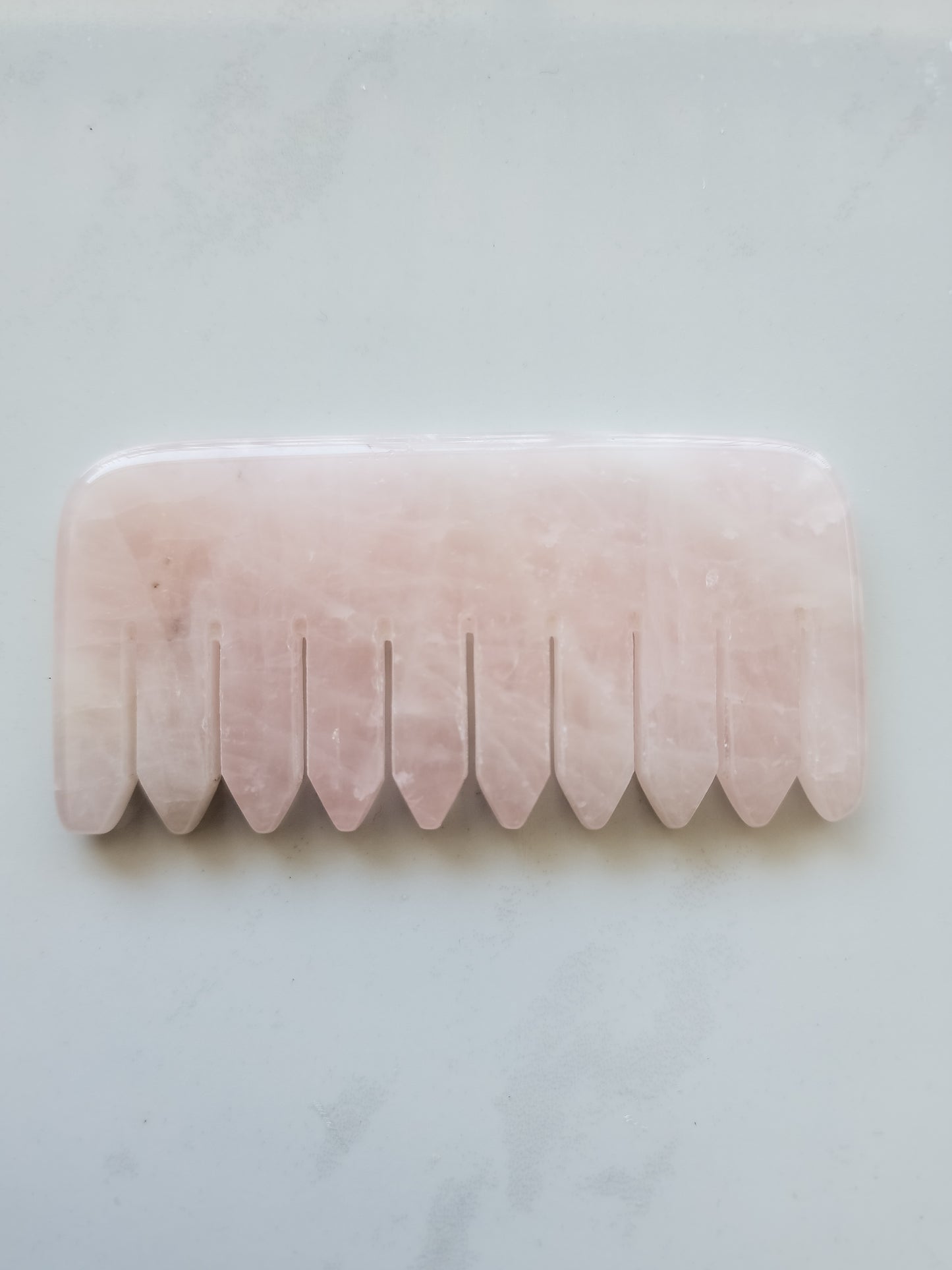 Rose Quartz Hair Gua Sha (Comb)