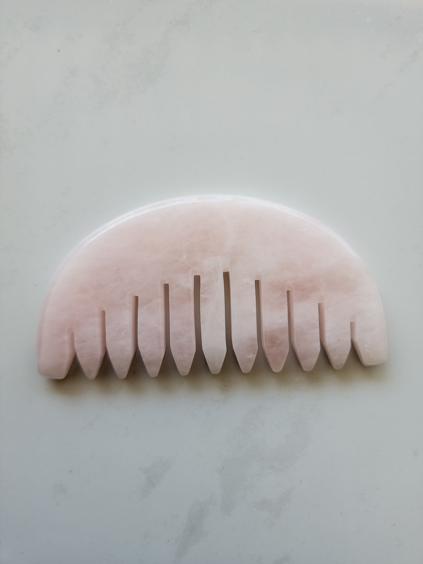 Rose Quartz Hair Gua Sha (Comb)